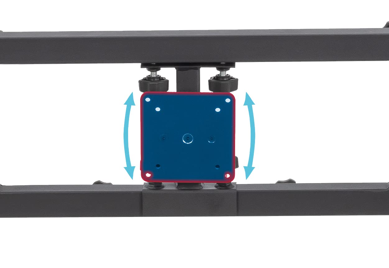SimFab Triple Monitor Floor Stand for Racing and Flight Simulators Model LD | Up to 100x100mm VESA Mount or M4/M5 Hardware (Triple Monitor Stand, Light Duty Mount Brackets)