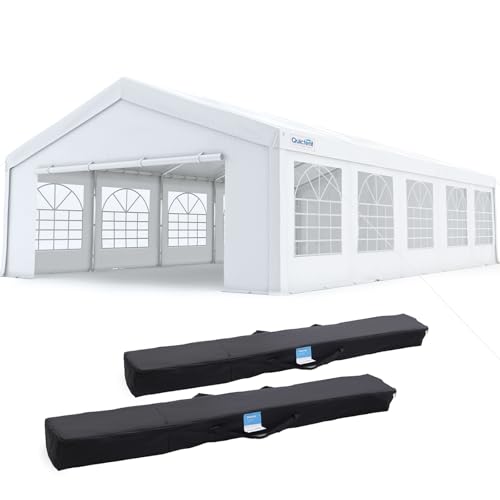 Quictent 20x20 Party Tent Heavy Duty Outdoor Canopy Tent Carport Wedding Event Shelter BBQ Wedding Tents for Parties with Storage Bags(Mesh)