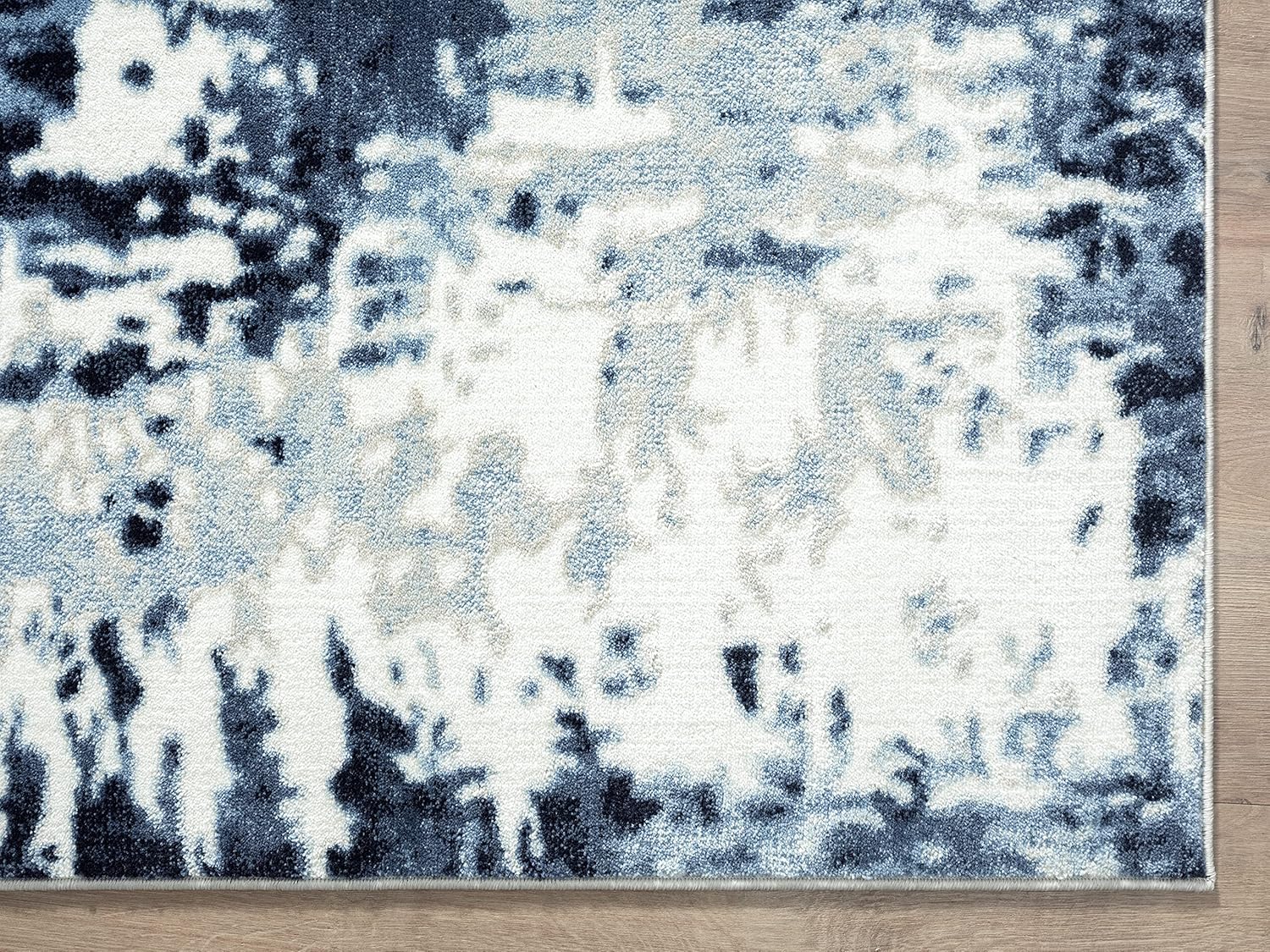 Abani Premium Blue, White & Grey Contemporary 5' 3" x 7' 6" (5 x 8) Living Room Rug Rugs Modern Abstract Non-Shed Area Rug