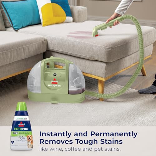 Bissell Little Green Pet Deluxe Portable Carpet Cleaner and Car/Auto Detailer, 3353, Gray/Blue