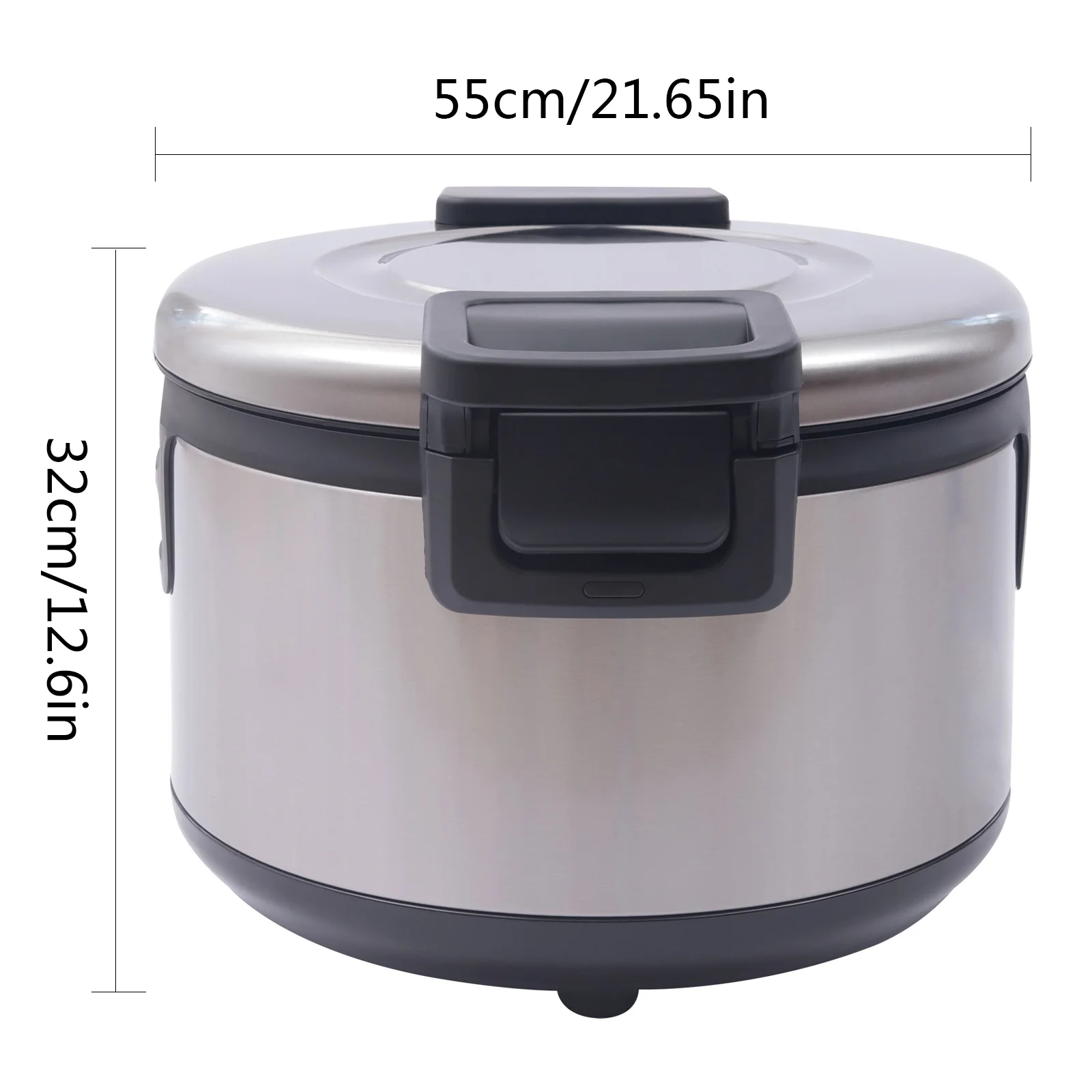Miumaeov Rice Warmer Commercial with Dual Temperature Control Design, Non-stick Inner Pot, Efficient Insulation Electric Rice Warmer, Stainless Steel, 19 L/20QT-Large