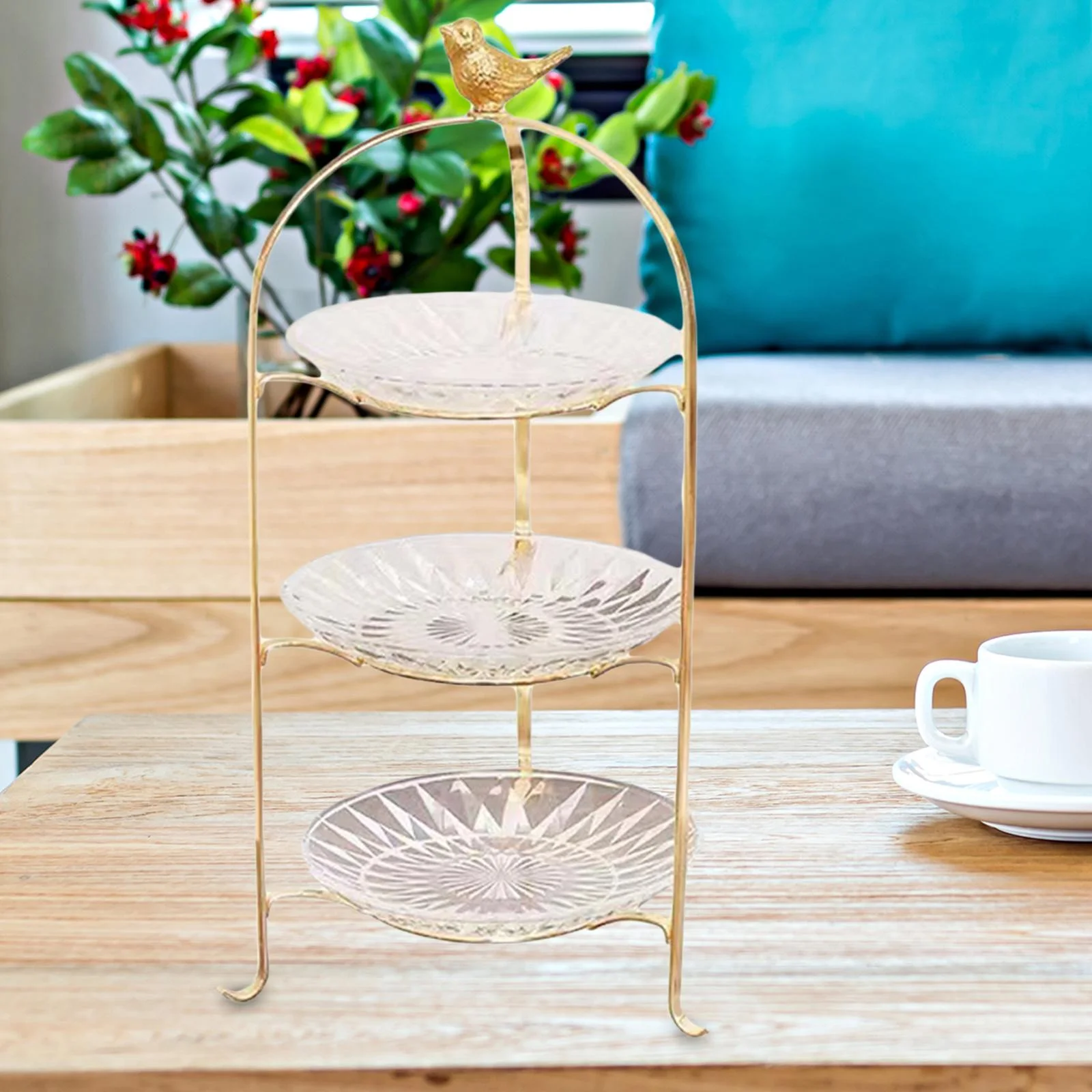 Cake Stand 3 Tier Serving Tray Decor Dessert Serving Plate Removable Display Rack Cupcake Stand for Afternoon Tea Party Banquet Pastry Pie 3 floors