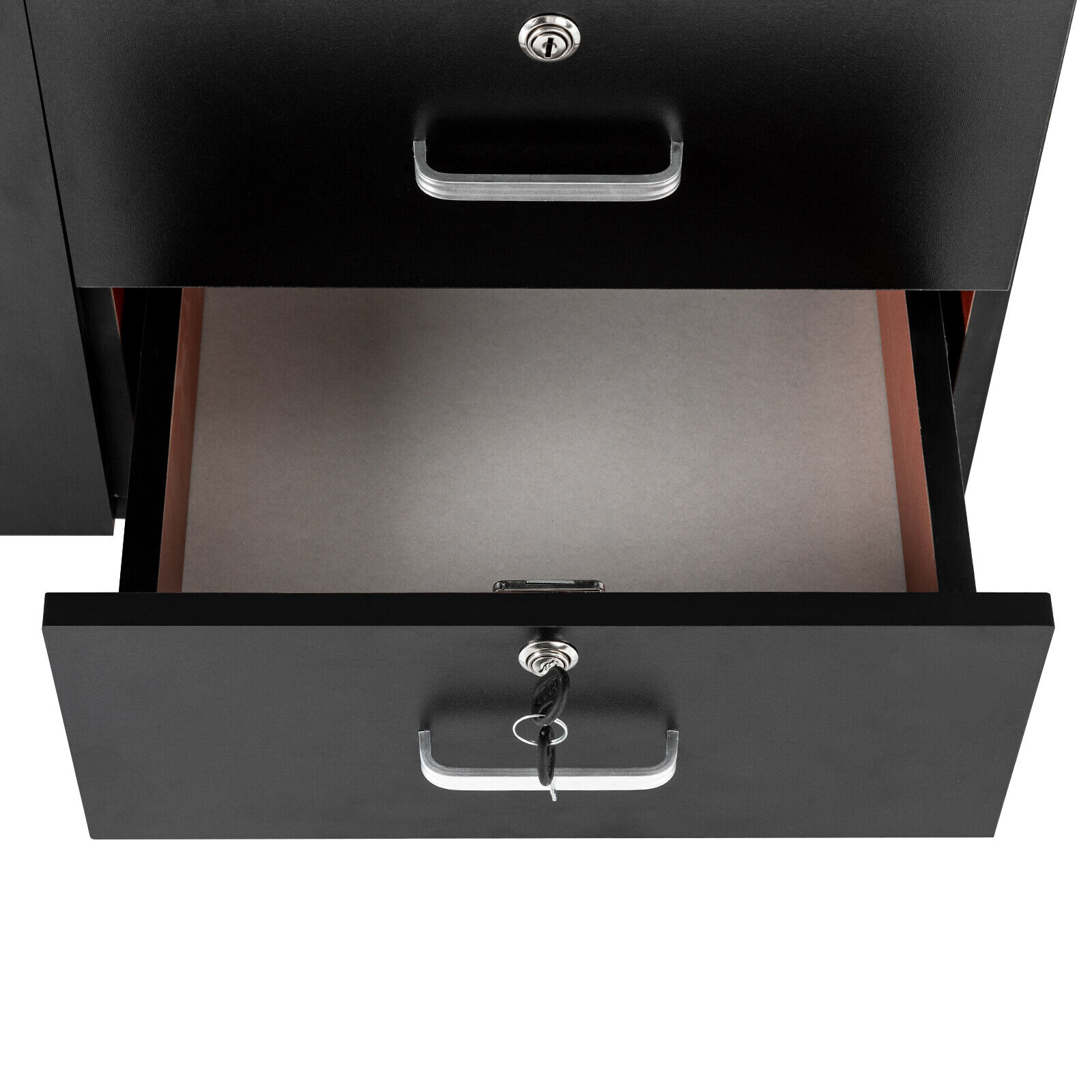 3-Drawer MDF Dresser Chest with Door Mobile File Storage Cabinet Printer Stand