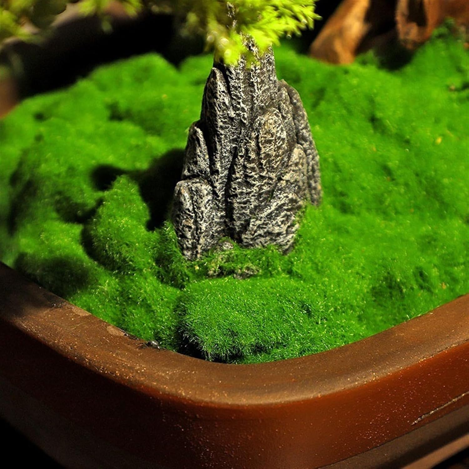 Artificial Bonsai Tree Office Study Chinese Decorative Ornaments Simulation Bonsai Fake Green Plants Potted Hotel High-grade Furnishings Artificial Bonsai