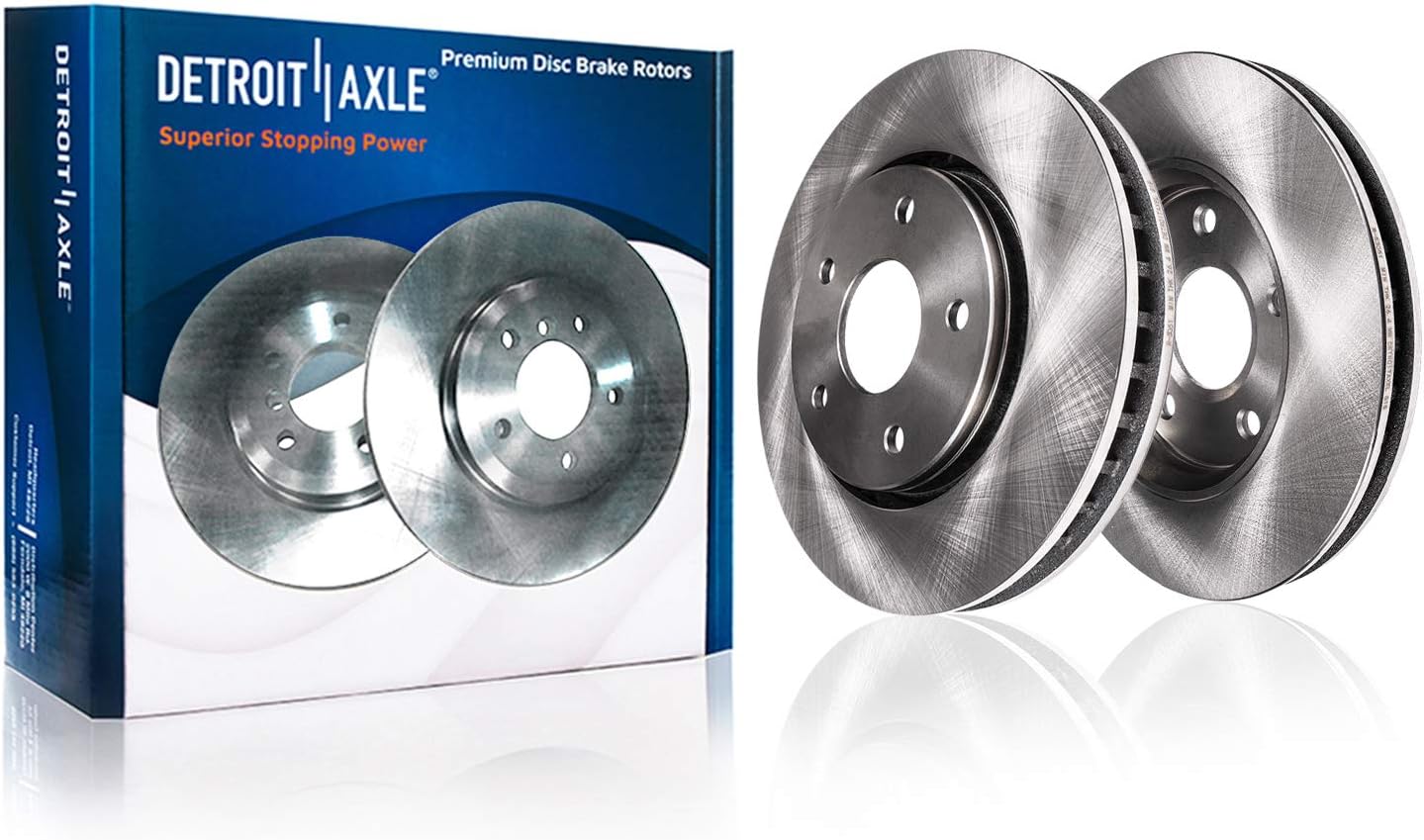 Detroit Axle - Front Brake Kit for Chevrolet Equinox Impala Malibu GMC Terrain Buick LaCrosse Regal Allure Saab 9-5 Disc Brake Rotors Replacement Ceramic Brakes Pads: 12.64" inch Rotor