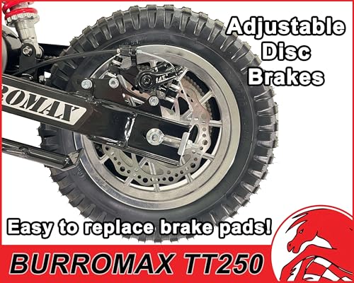 Burromax TT250 Electric Dirt Bike for Kids, 250w 24v 7ah, 2 Speeds, 14 Mph, Up to 150lb Rider, Off-Road Electric Mini Bike