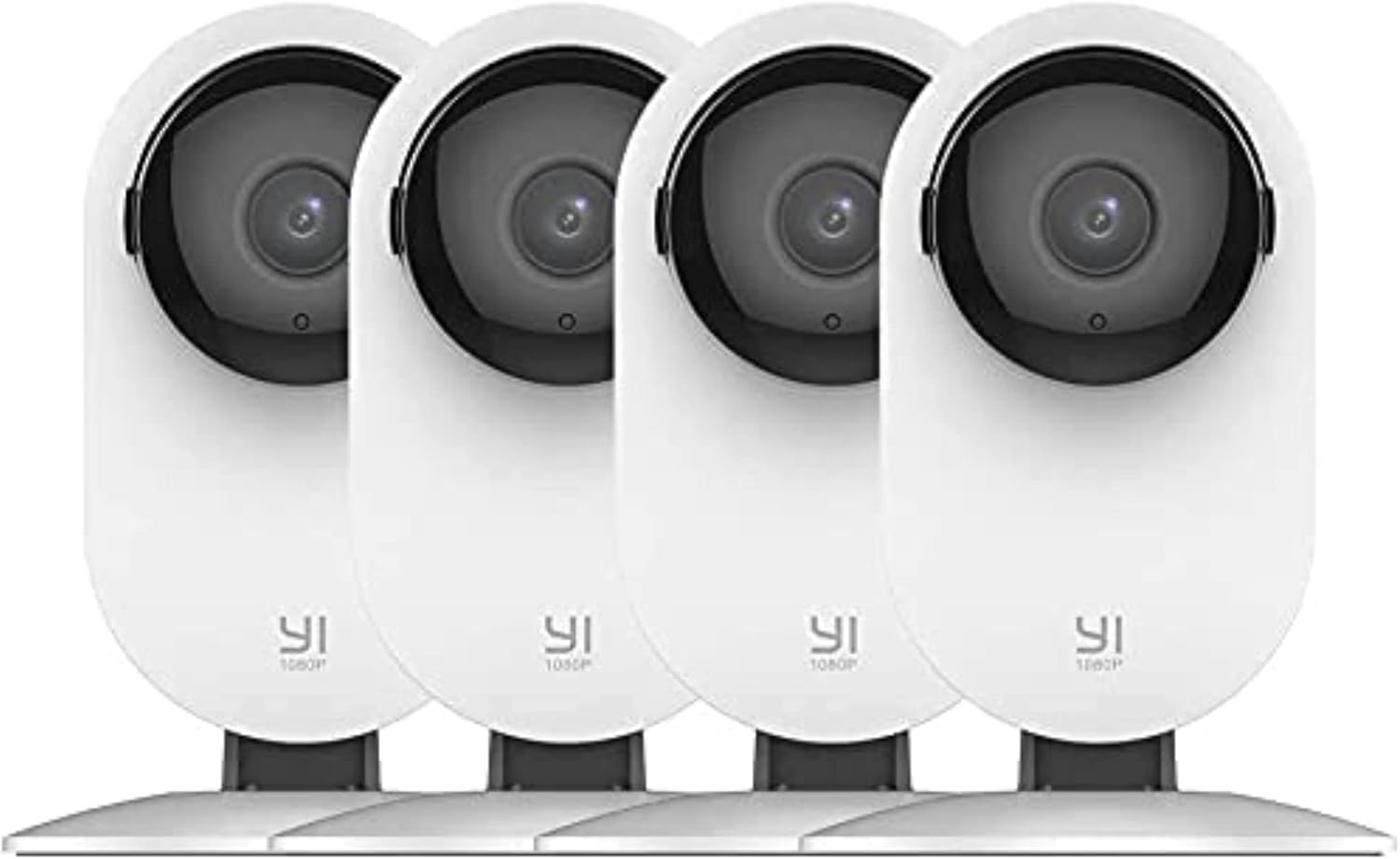 YI 4pc Security Home Camera, 1080p WiFi Smart Indoor Nanny IP Cam with Night Vision, 2-Way Audio, Motion Detection, Phone App, Pet Cat Dog Cam - Works with Alexa and Google