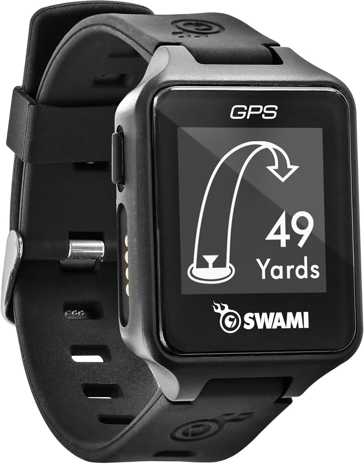 IZZO Golf Swami Golf GPS Watch, Black
