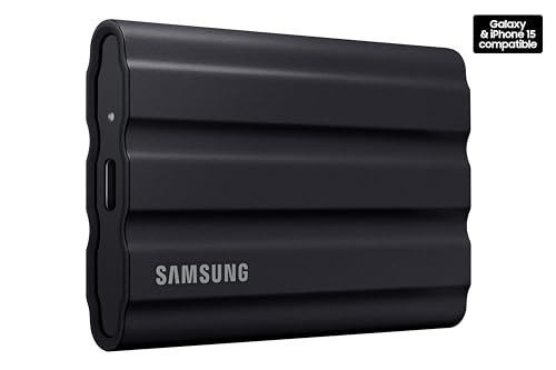 Samsung T7 Shield Portable External Solid State Drive USB 3.2 1TB, IP65 Water Resistant, Compatible with PC/Mac/Android/Gaming Consoles (MUPE1T0K/AM), Beige