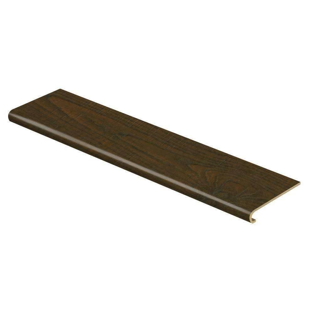 Cap A Tread Auburn Scraped Oak 47 in. Length x 12-1/8 in. Deep x 1-11/16 in. Height Laminate to Cover Stairs 1 in. Thick, Dark