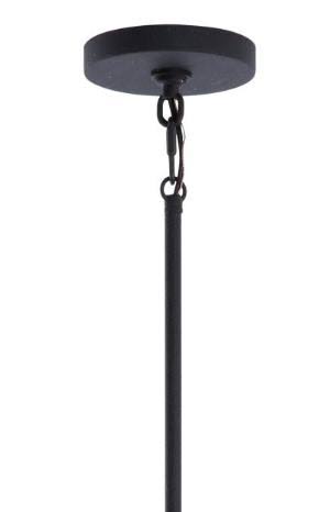 Kichler Barrington Distressed Black/Wood Rustic Seeded Glass Cylinder Pendant