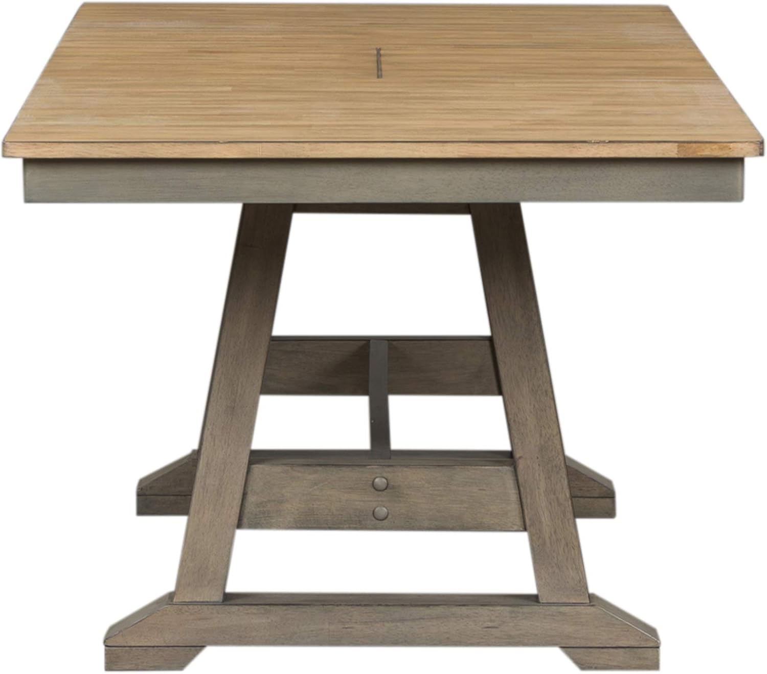 Liberty Furniture Industries Lindsey Farm 7 Piece Trestle Table Set, W38 x D78 x H30, Gray
