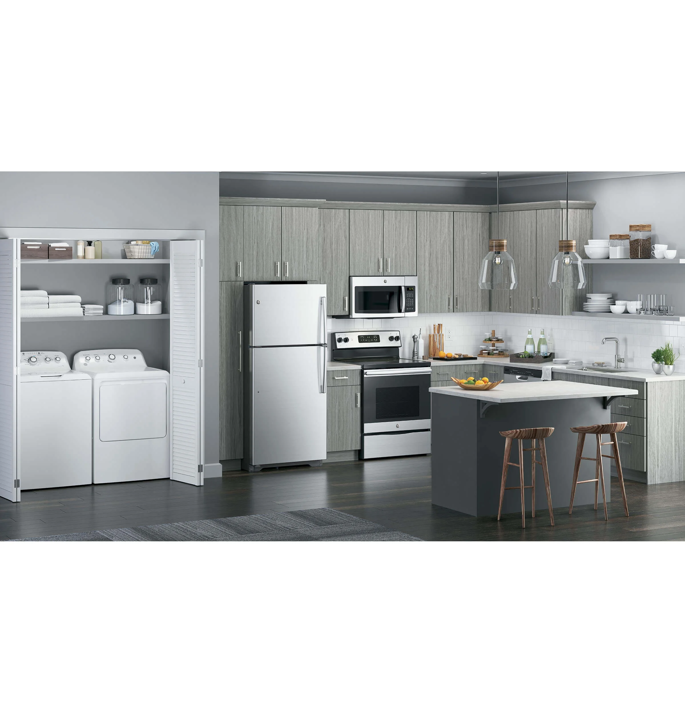 GE GIE18ISHSS 18 Cu. Ft. Stainless Top Freezer Refrigerator