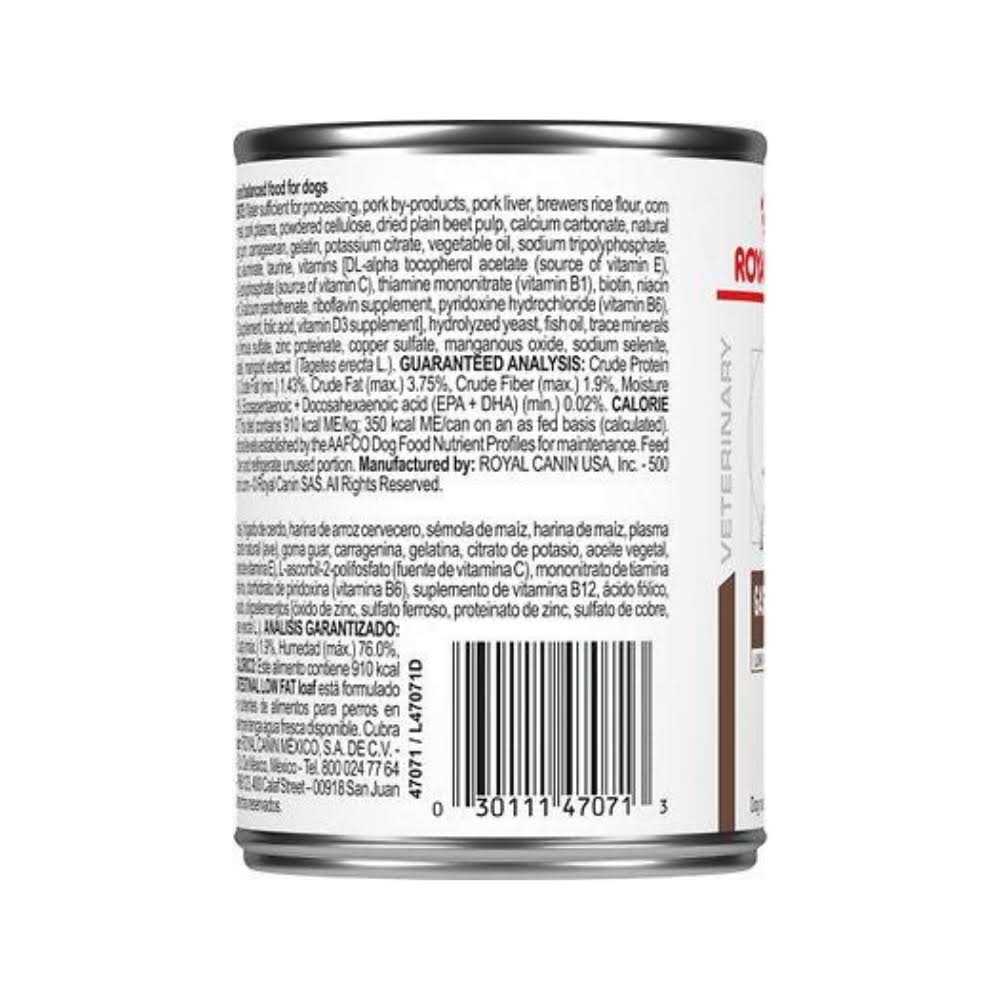 Royal Canin Veterinary Diet Gastrointestinal Low Fat Canned Dog Food - Pet Supplies online store