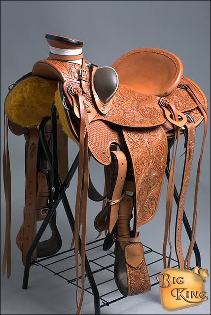 Hilason 16 in Western Horse Wade Saddle Leather Ranch Roping Oiled