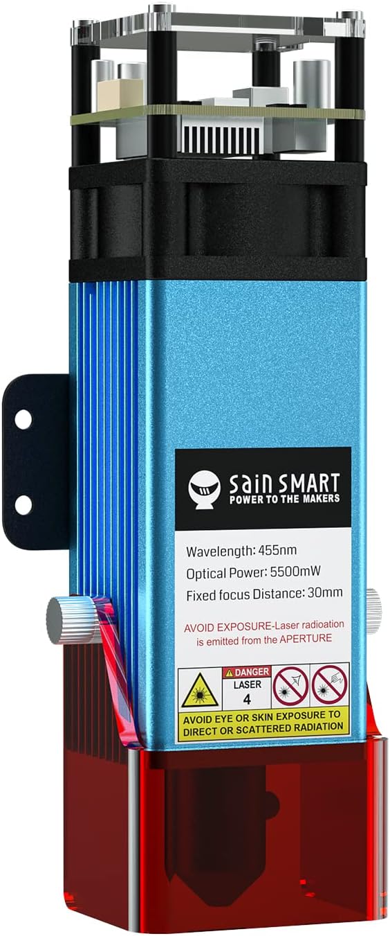 Genmitsu CFL55 Compressed Spot Laser Module, 0.1mm*0.1mm Laser Spot, 5.5W FAC Laser Module for Genmitsu 3020-PRO MAX V2, 3030-PROVer MAX, PROVerXL 4030, 4030V2 & 4040-PRO, 4040 Reno CNC Router