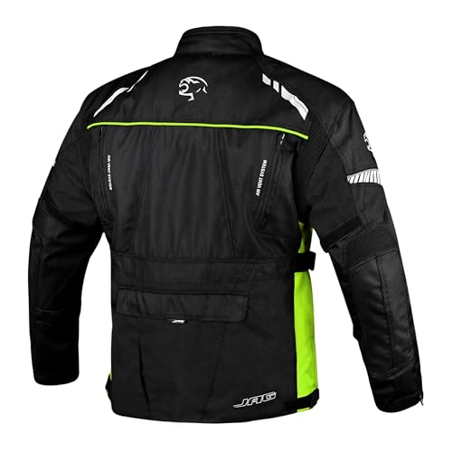 JAG Touring Motorcycle Jacket for Men, Dual Sports Water Resistant Adventure Riding Jacket with Cordura Fabric & CE Armor