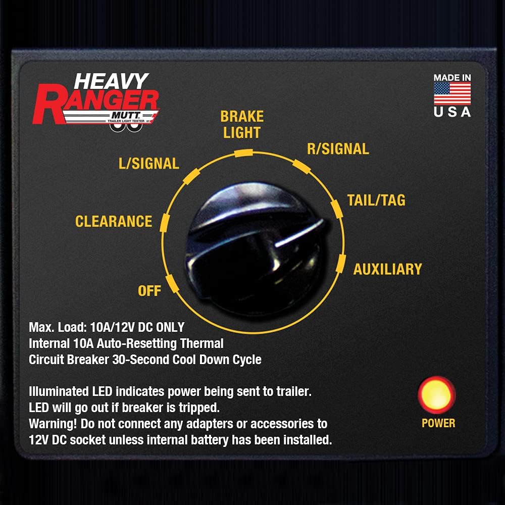 Innovative Products Of America IPA 9102 Heavy Ranger Mutt Trailer Light Tester (7 Round Pin)