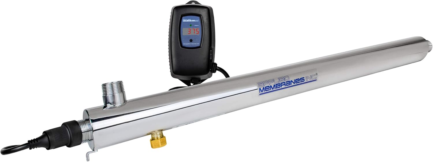 APPLIED MEMBRANES INC. Solapur Whole House Ultraviolet Water Purifier UV Sterilizer for Point of Entry Drinking Water Purification | 15 GPM | Helios Series UV-SPH-15