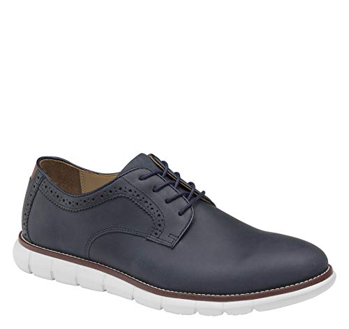 Johnston & Murphy Men's Holden Plain Toe Classic Dress Shoe | Genuine Leather | Lightweight Athletic Construction