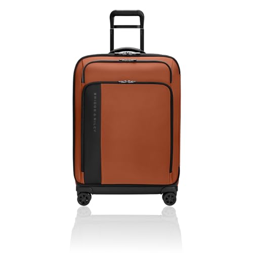 Briggs & Riley Domestic 22" Carry On Expandable Spinner - Luggage for Travel, Suitcases with Wheels, Softside Rolling Bag for Men & Women, Self-Repairing Zipper - ZDX Collection, Black