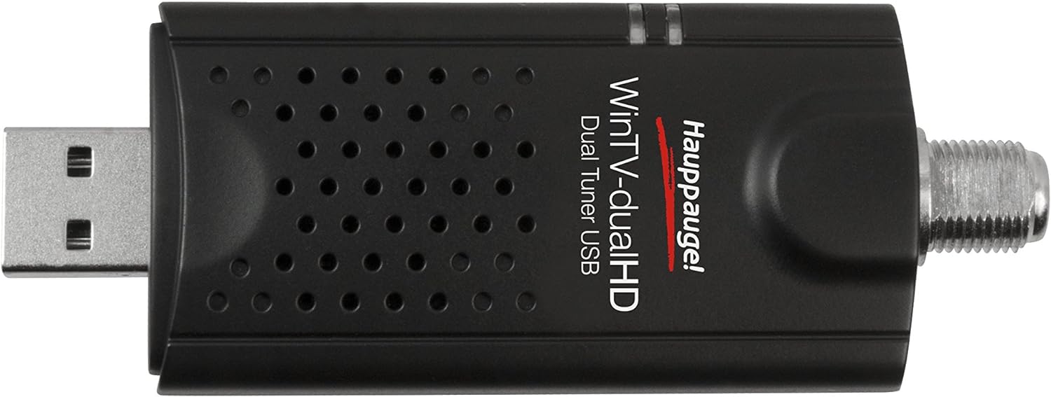 HAUPPAUGE WinTV-DualHD Dual USB 2.0 HD TV Tuner for Windows PC 1595,Black Pack of 2