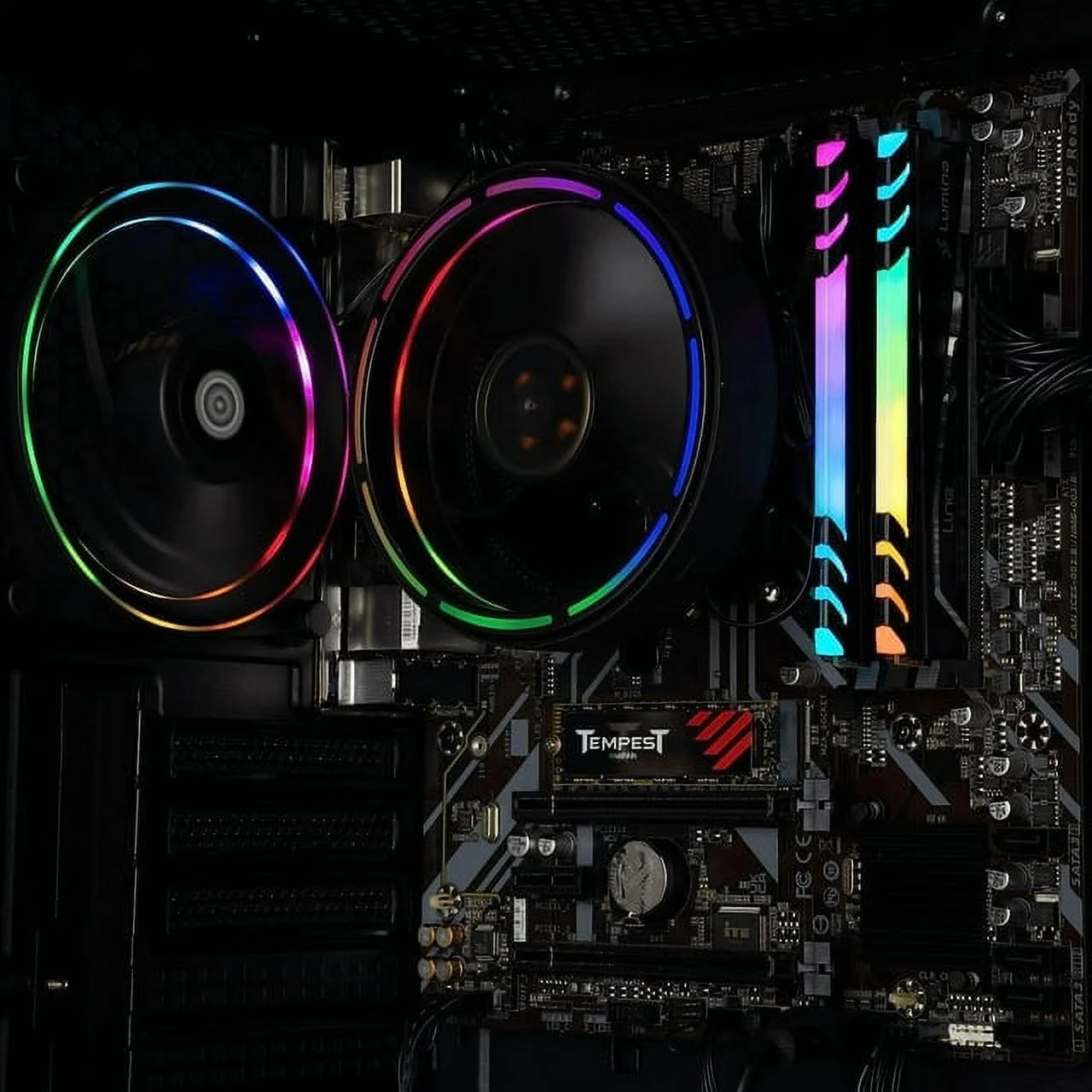Periphio Warp Gaming PC Computer - AMD Ryzen 5 5600G | Radeon Vega 7 Graphics | 1TB Solid State (SSD) | 16GB DDR4 RAM | Windows 11 | RGB Gaming Mouse + Keyboard