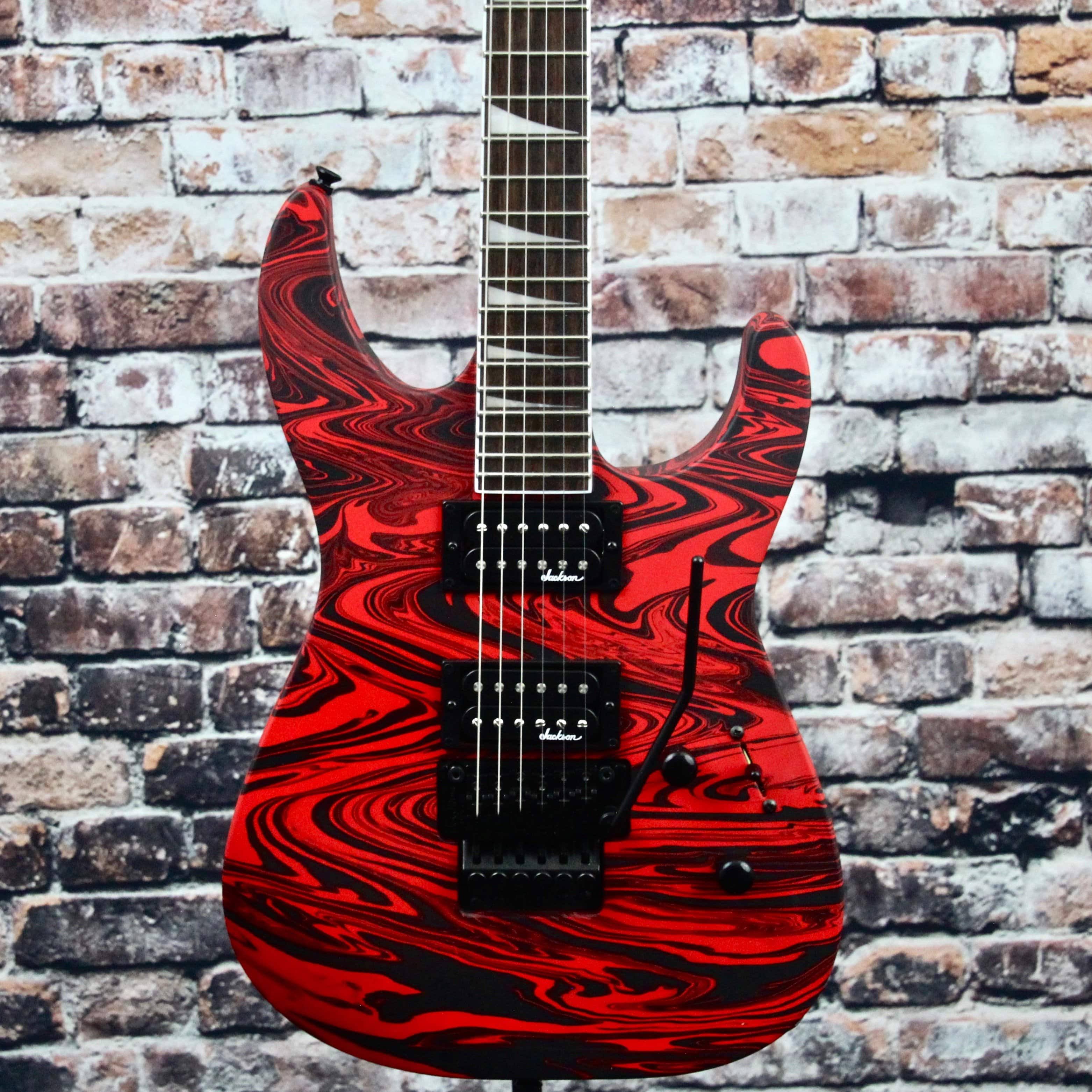 Jackson SLX DX x Series Soloist Swirl Electric Guitar, Satin Red Swirl