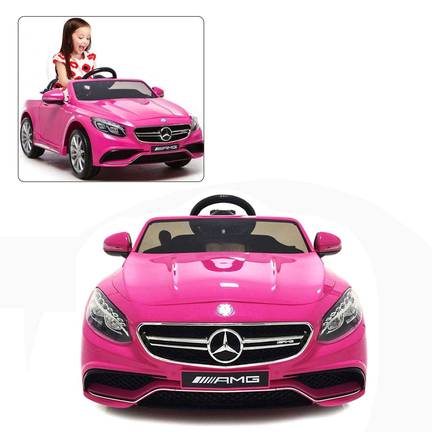 Official Licensed Mercedes Benz Ride on Car with Remote Control for Kids | 12V Power Battery AMG S63 Kid Car to Drive with 2.4g