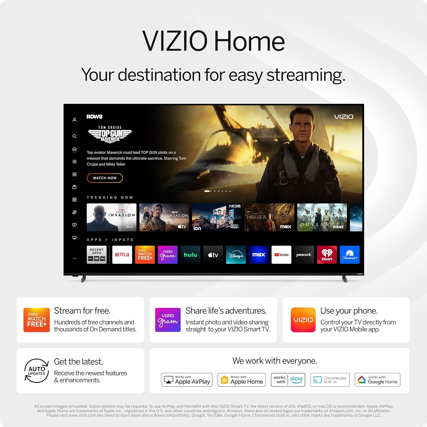 VIZIO 40-inch Full HD 1080p Smart TV with DTS Virtual: X, Alexa Compatibility, Chromecast Built-in, Bluetooth Headphone Capable, (VFD40M-08 New)