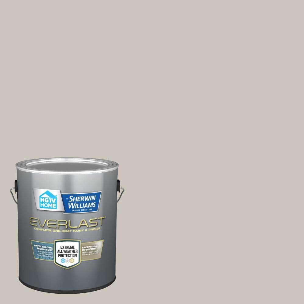 HGTV Home by Sherwin-Williams Everlast Satin Alpaca Exterior Paint (1-Gallon) | HGSW2467-833030