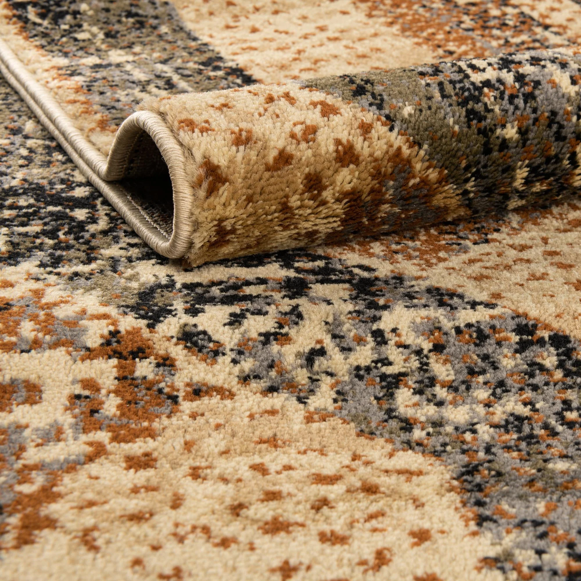 Rugs.com Saturn Collection Rug – 8 Ft Octagon Beige Cream Medium Rug Perfect For Living Rooms, Kitchens, Entryways