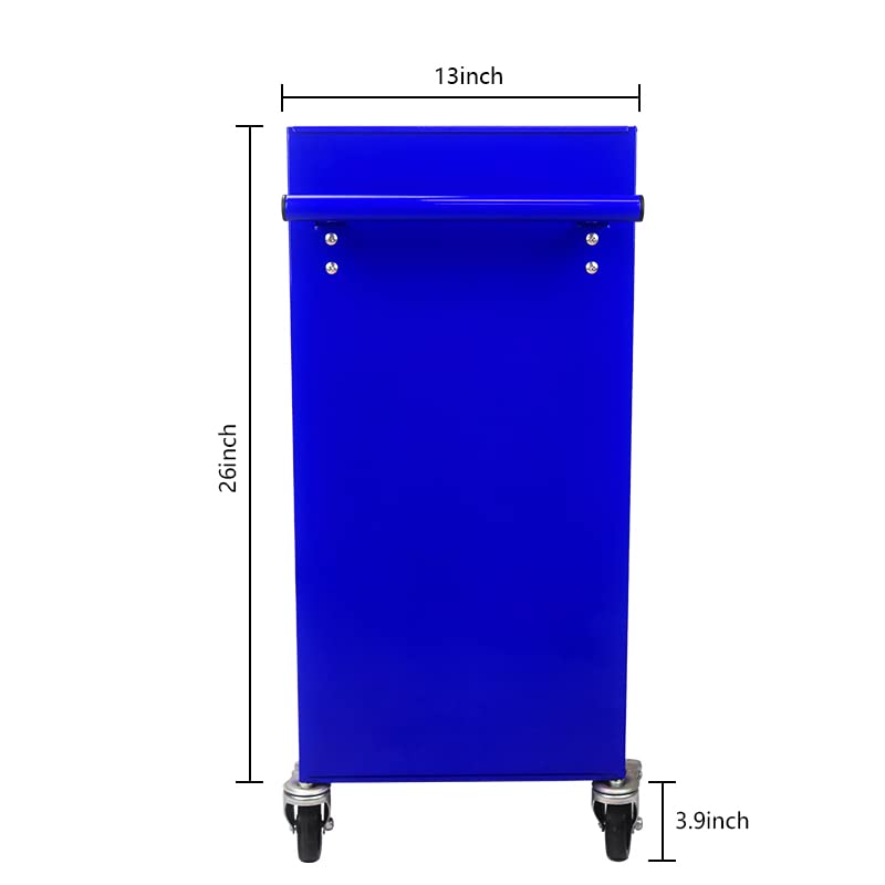Rolling Tool Chest on Wheels, 4-Drawer Metal Tool Cart with Cabinet, Large Tool Cart for Garage, Warehouse, Workshop, Repair Shop