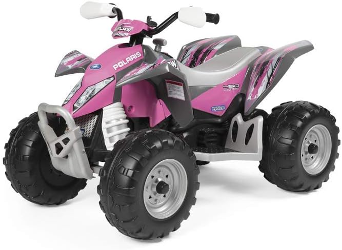 Peg Perego Polaris Outlaw Pink Power 12 Volt Ride on Quad