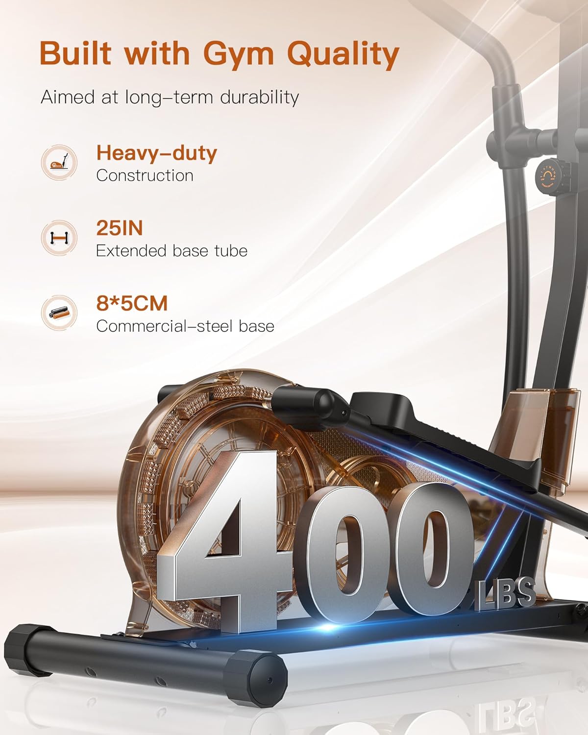Niceday Elliptical Machine & Recumbent Exercise Bike,16 Resistance Levels and 400LB Weight Limit