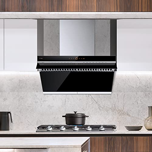 FOTILE 30" Under-Cabinet or Wall-Mount Range Hood | Dual DC-Motor | Slant Vent Design | Hands Free On and Off | Touchscreen with 4 Speed Level | Modern Kitchen