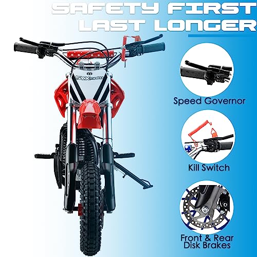 SYX MOTO 4-Stroke 40cc Mini Dirt Bike MT2 Pull Started EPA Approved (White)
