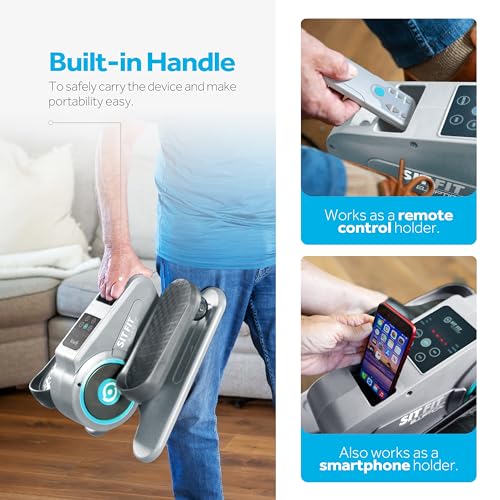 SITFIT, Sit Down and Cycle! Powered Foot Pedal Exerciser for Seniors, Under Desk Elliptical Exercise Bike, Leg Exerciser While Sitting. Peddler Exerciser Mini Bike, Portable Rehabilitation Equipment.