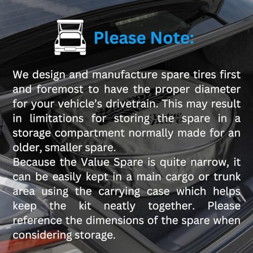 Spare Tire For All 2013-2024 Infiniti Q50 Models (Excluding Sport And Red Sport) With Optional Tire Changing Kit for the Infinti Q50