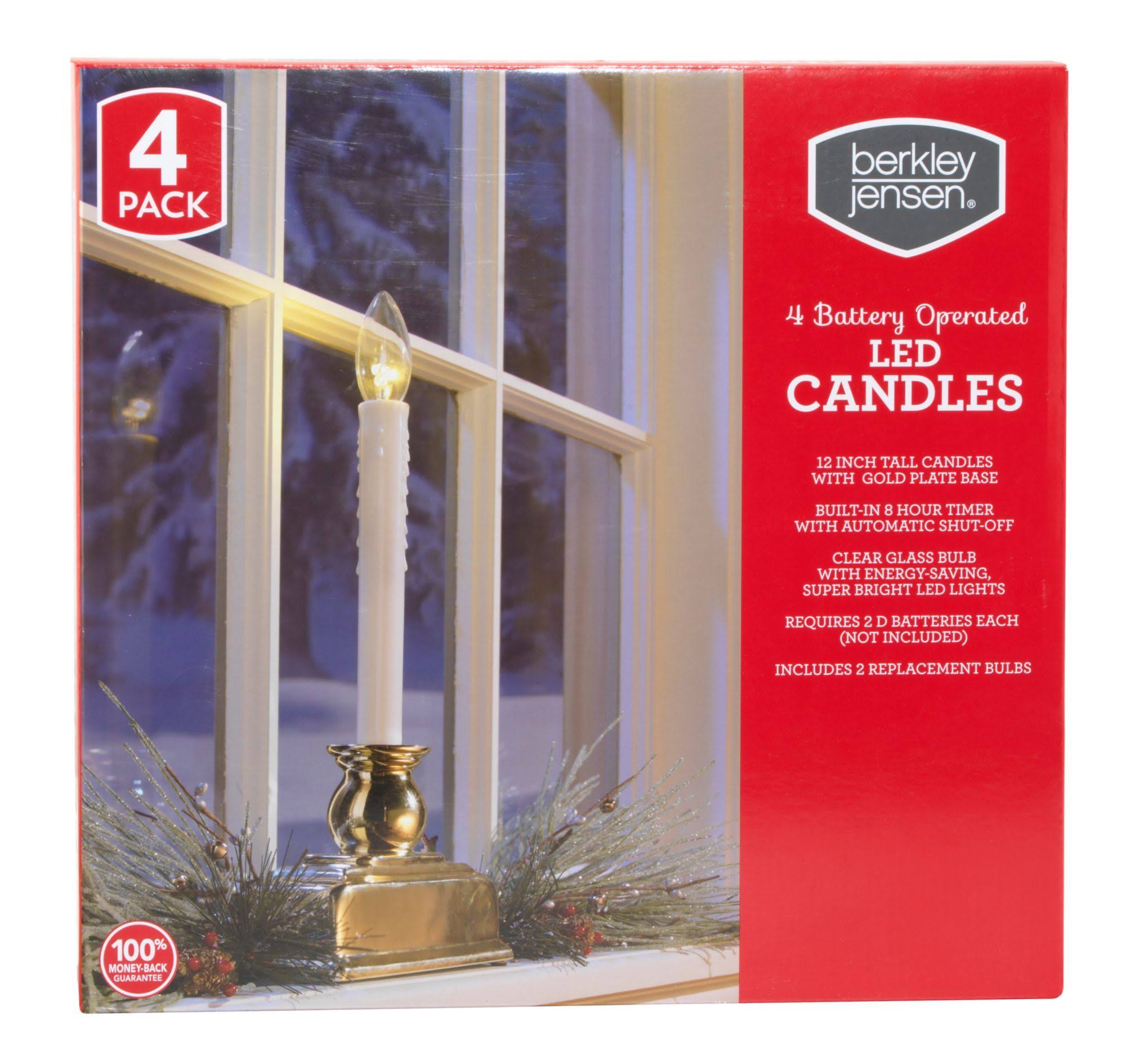 Berkley Jensen LED Window Candles 4 Pk.