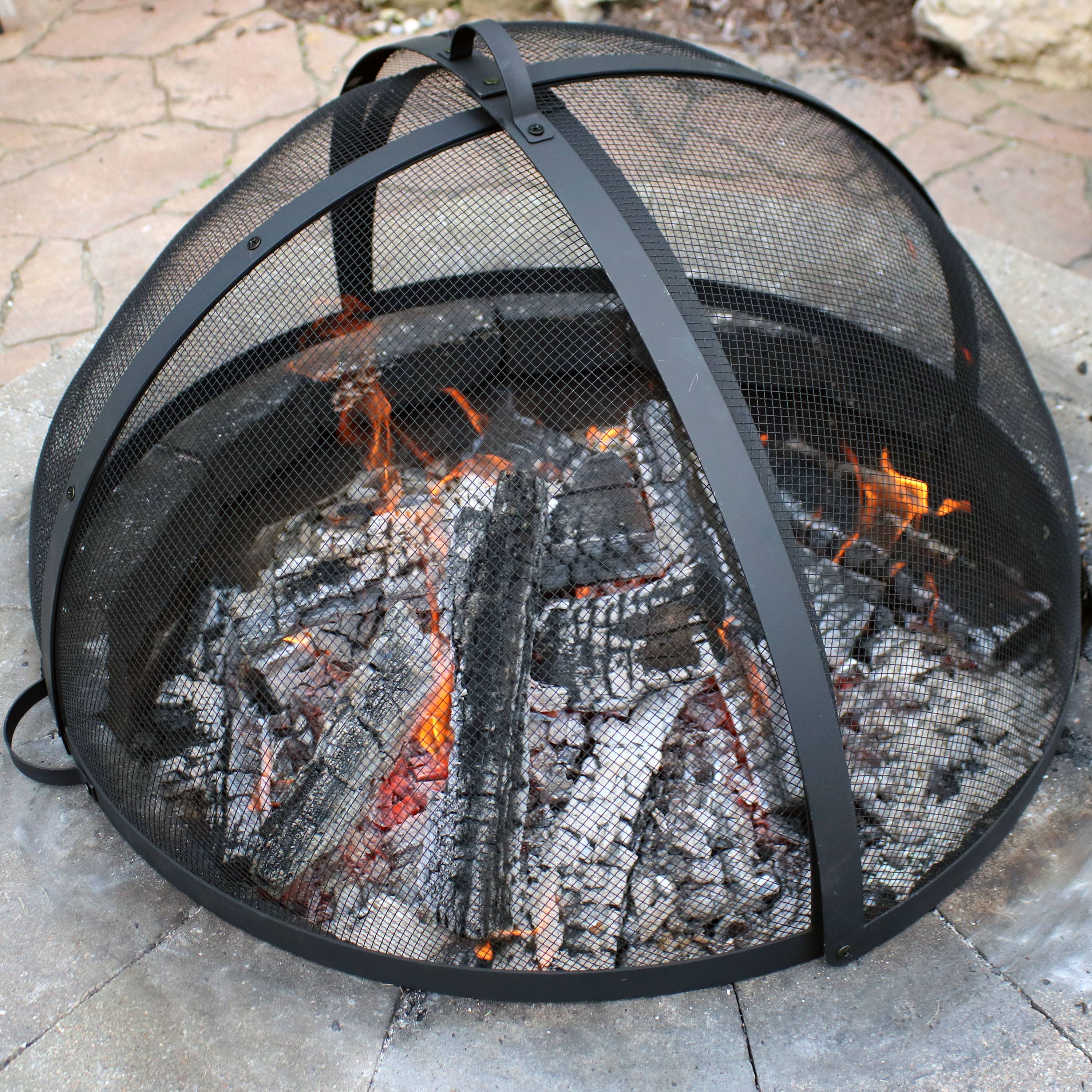 Sunnydaze 32-Inch Diameter Easy Access Fire Pit Spark Screen