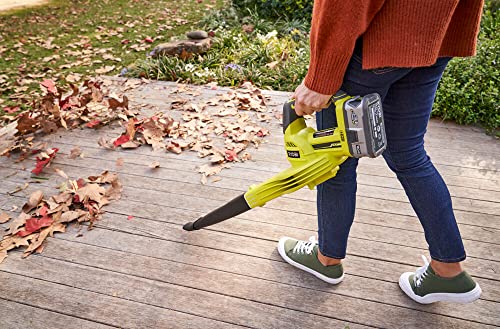 Ryobi OBL1820S ONE+ Cordless Blower, Air Speed (Zero Tool), 241 km/h, 18 V, Hyper Green and Grey