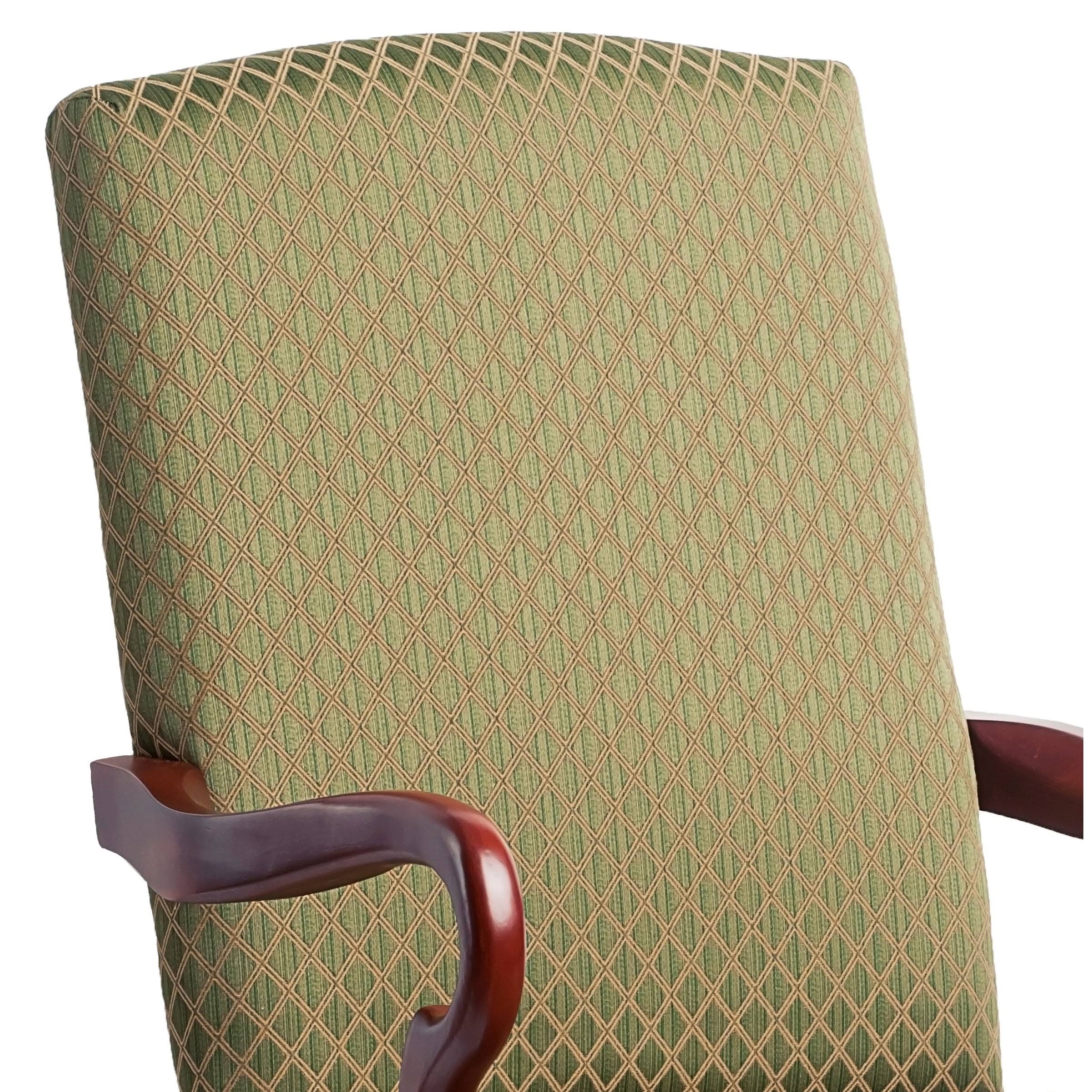 Copper Grove Casalis Cherry Finish Gooseneck Accent Chair Dayton Beige