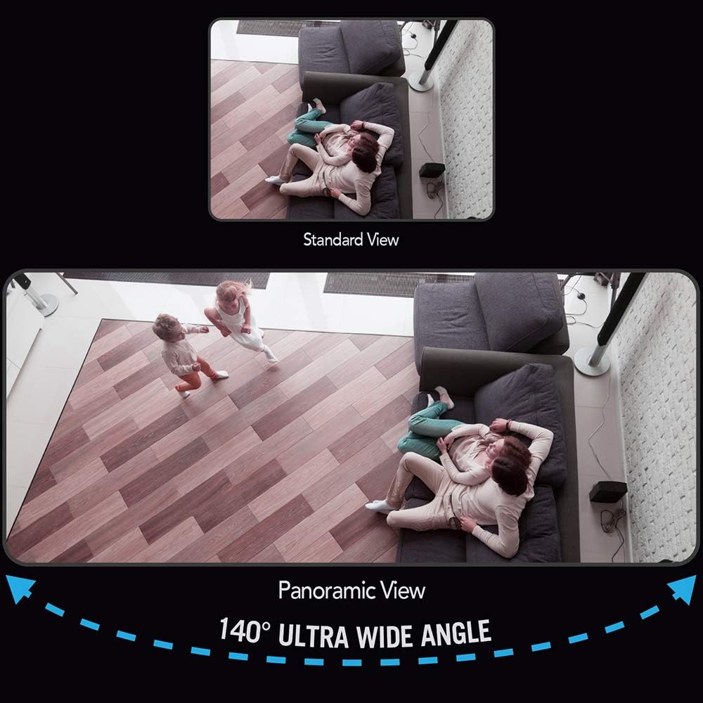 Night Owl 1080p AC Powered Panoramic Wi-Fi IP Indoor/Outdoor Camera with a 140° Ultra Wide Angle View, 2-Way Audio, Built-in Spotlight, Motion Detection, and Remote Viewing Mobile App