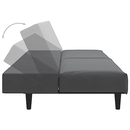 Sofas & Couches 2-Seater Sofa Bed Dark Gray Velvet,Versatile Sofa Bed with Velvet Upholstery and Convertible Design for Living Rooms, Apartments, and Offices Living Room Furniture