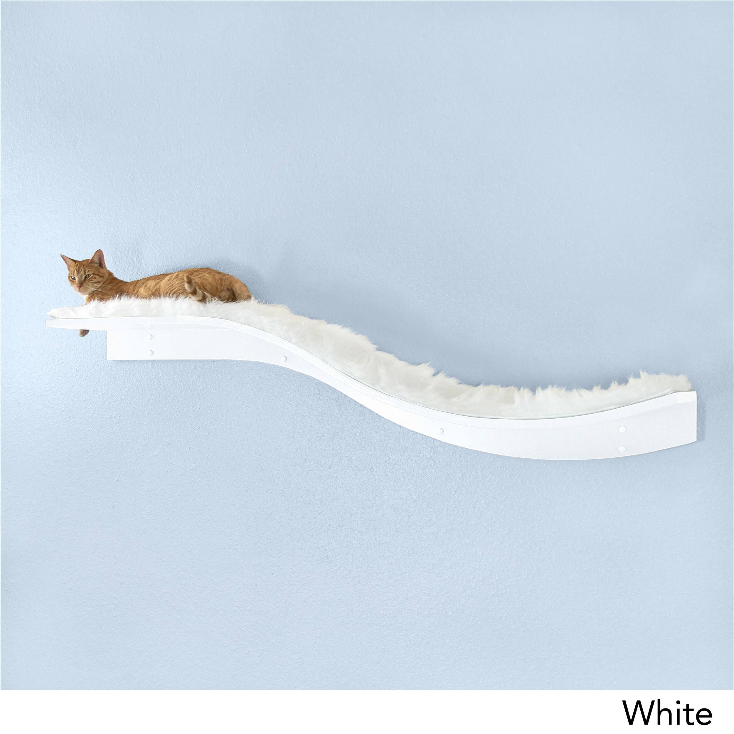 The Refined Feline Lotus Branch Cat Shelf - White