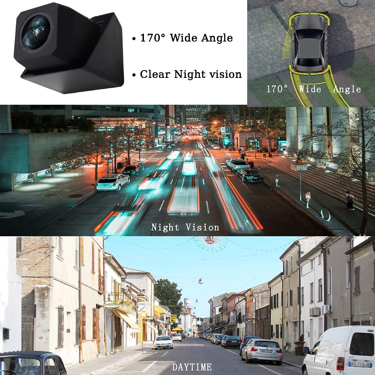 VIREGO Backup Camera for Jeep Wrangler JK 2/4Doors 2007-2018,Water-Proof,Spare Tire,Safe Parking/Reversing,Super HD,Excellent Night Vision,Wide Angles,Input Harness,Mount with OEM Monitor Adaptor