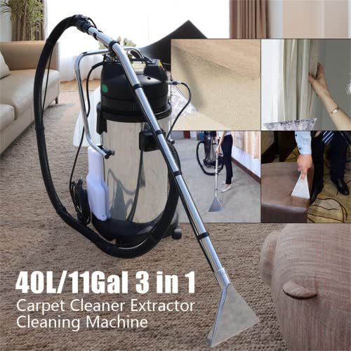 Commercial Carpet Cleaner Machine, 3 in 1 Portable Wet Dry Vacuum Cleaner, Heavy Duty Dust Extractor Sofa Curtains Carpet Cleaning for Carpet and Hard Floor