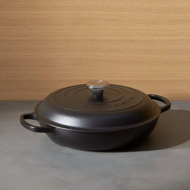 Le Creuset Signature Cast Iron 3.5-Quart Licorice Braiser