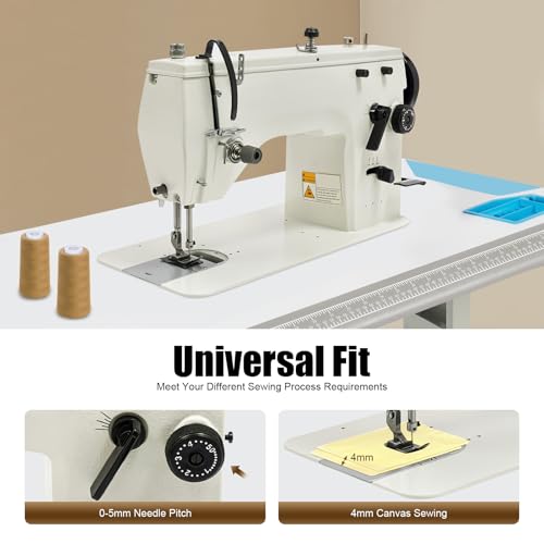 Sewing Machines, Industrial Heavy Duty Full Featured Machine with Accessory Kit and Adjusting Stitch Clamp, Straight Stitch Fabrics Sewing Machine for Beginner, Garment Factory, Home Enthusiast